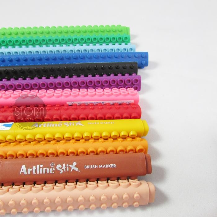 

ARTLINE STIX BRUSH MARKER SET 12 / COLORING BRUSH / KUAS WARNA