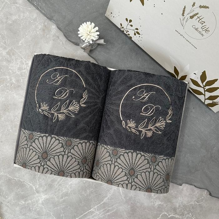 Hawe - Sunny (Handuk Couple + Bordir Nama + Box) Souvenir Gift