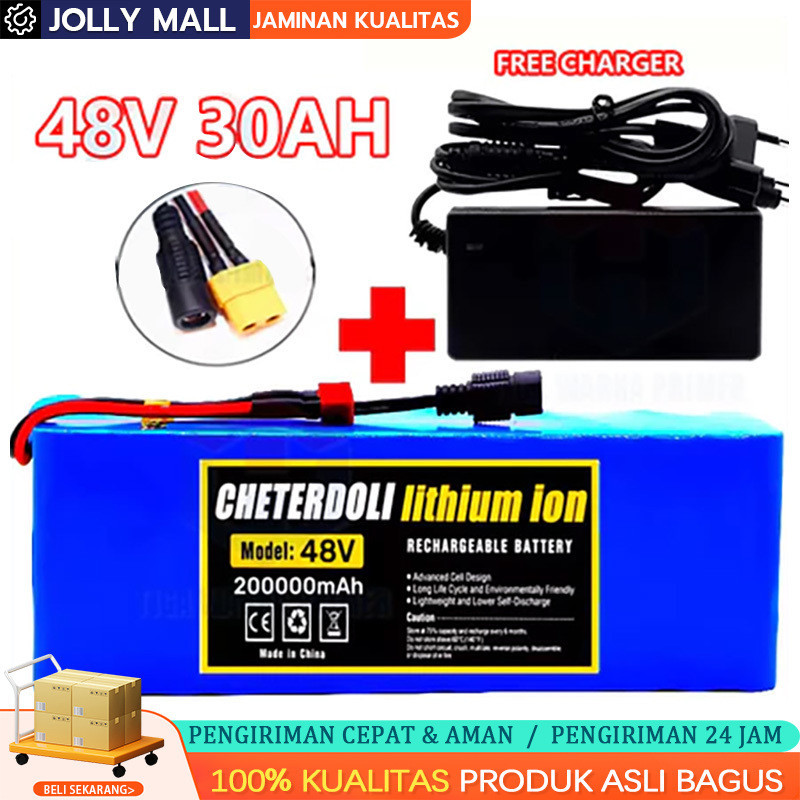 Ups 48V Lithium-Ion Battery Free Charger 48V 30Ah 1000W 13S3P Battery 54.6V Lithium-Ion Battery for