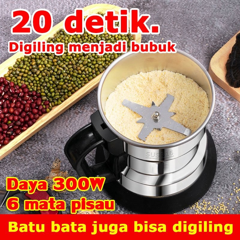 Batu bata bisa pecah Alexd Mesin bubuk tepung Penggiling kopi 400g Grinder Herbal Biji Kacang Obat