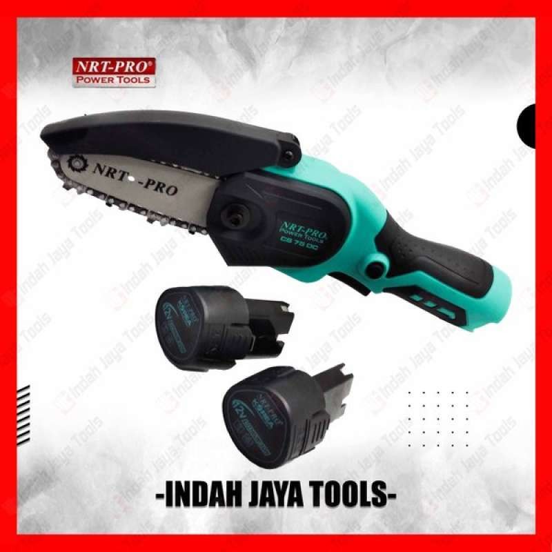 Nrt-Pro Cs 75 Dc Cordless Mini Chainsaw Baterai 4 Inch Chain Saw 12V Promo