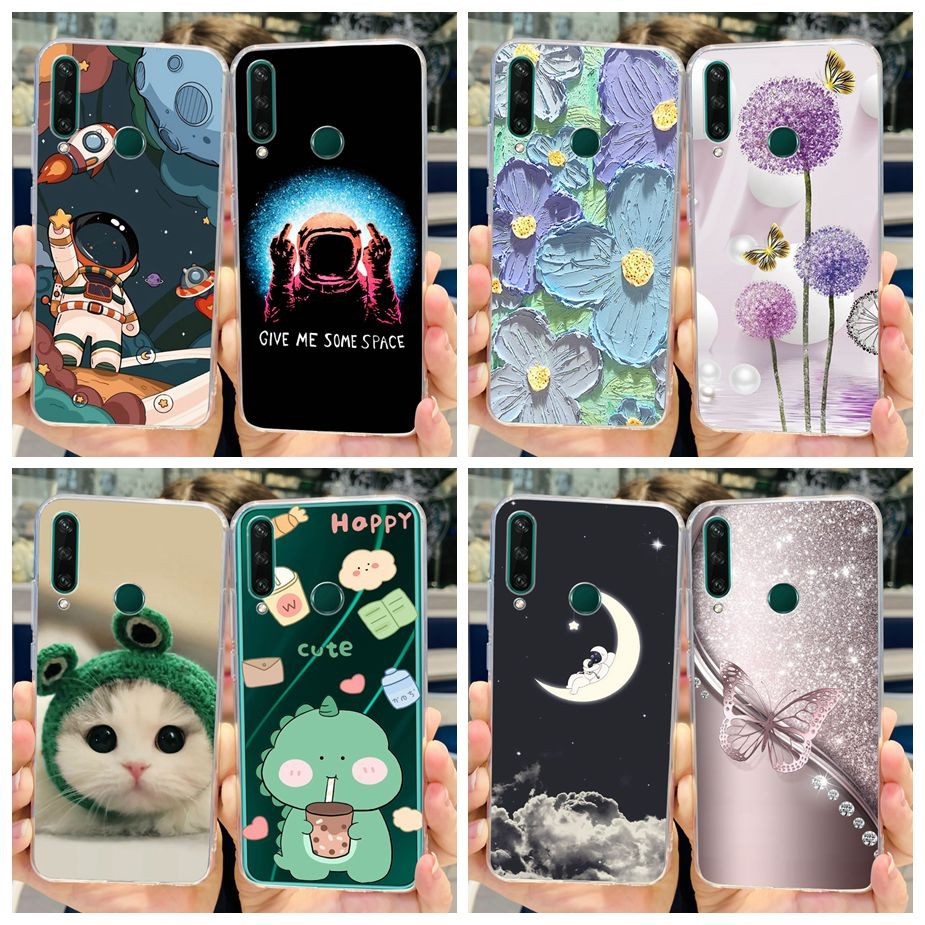 For Huawei Y6P 2020 Case Med-Lx9 Stylish Painted Cover 6.3'' Soft Silicone Phone Case For Huawei Y6P