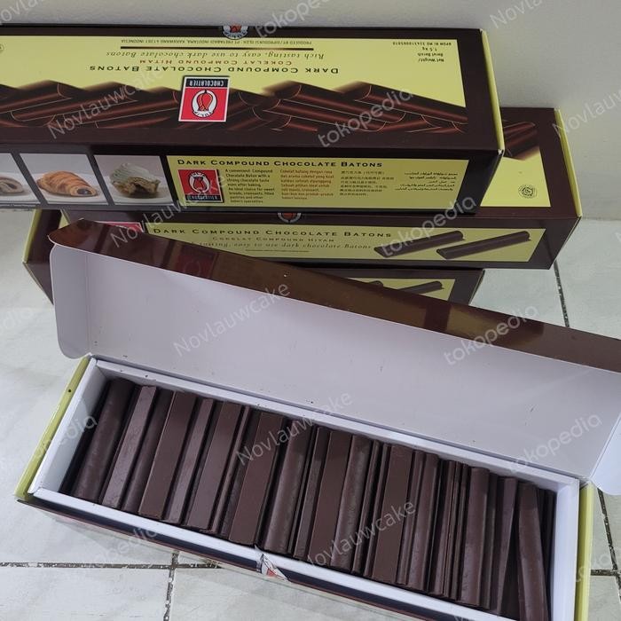 

coklatsticktulip repack 250gr / chocolate stik dark compound