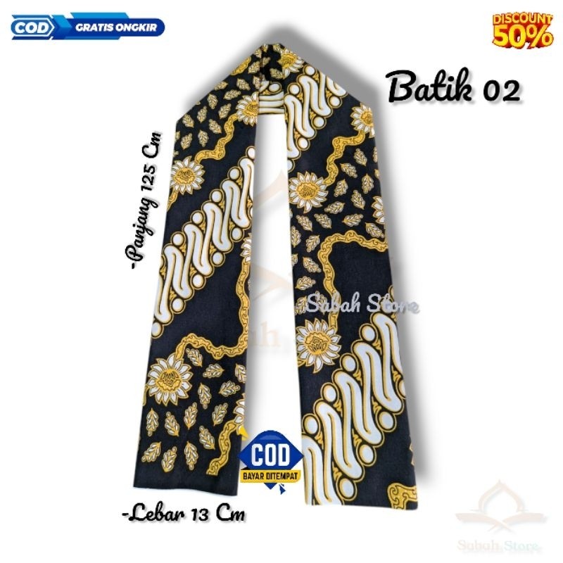 Glamourgemss Syal Batik Selendang Batik Cukin Batik Variasi Original Syal Bisa Cod Scraf Pria Wanita