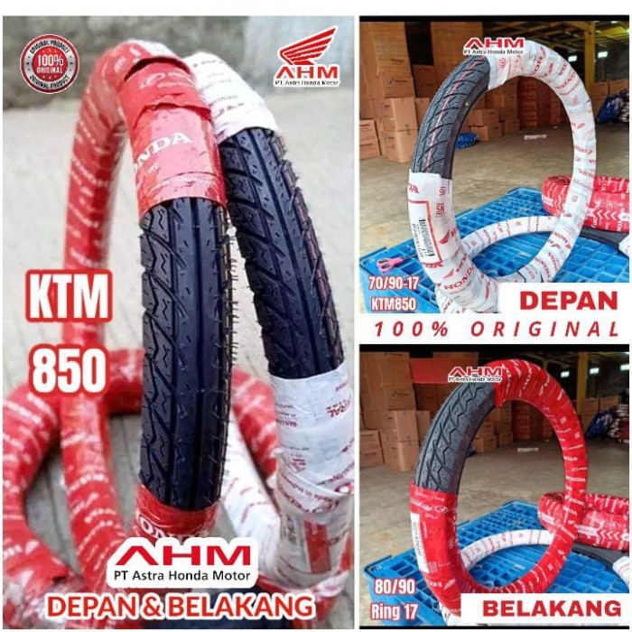 BAN LUAR MOTOR ORIGINAL HONDA [ AHM ] FEDERAL 70/90 & 80/90 RING 17