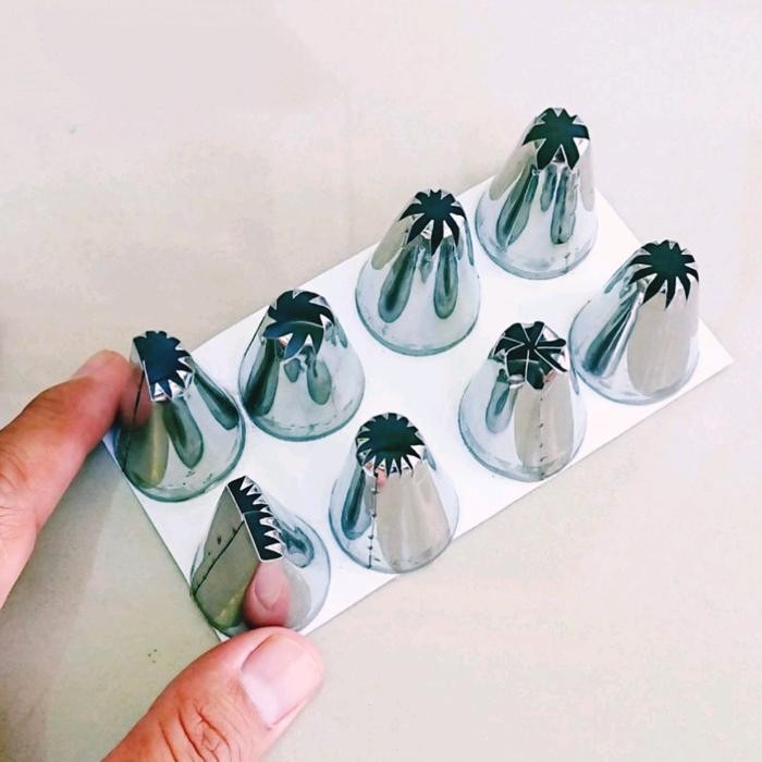 JTTOP" TERMURAH BISA COD!! SATU SET CETAKAN KUE SPUIT TAR BESAR KECIL STAINLESS STEEL KITCHENWARE