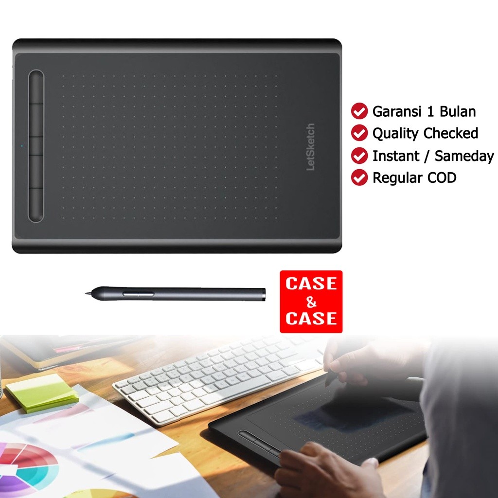 Tablet Gambar LetSketch 9625 Graphic Tablet Desain Grafis Tablet Alternatif - Casencase