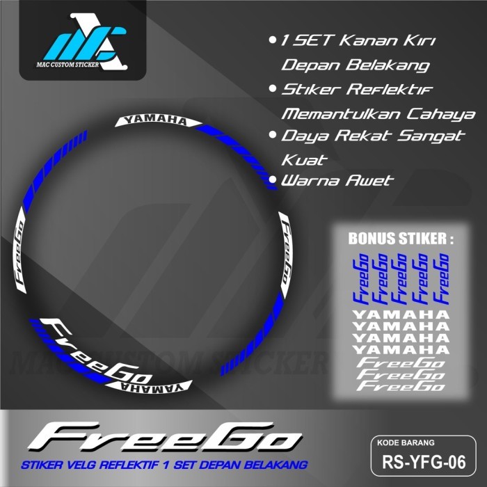 CUTTING STIKER STICKER LIS LIST RODA MOTOR YAMAHA FREEGO - AKSESORIS
