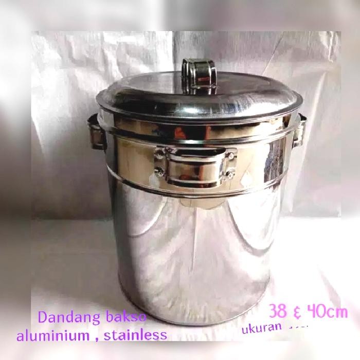 Dandang Bakso Aluminium Stainless Ukuran 38 - 40cm