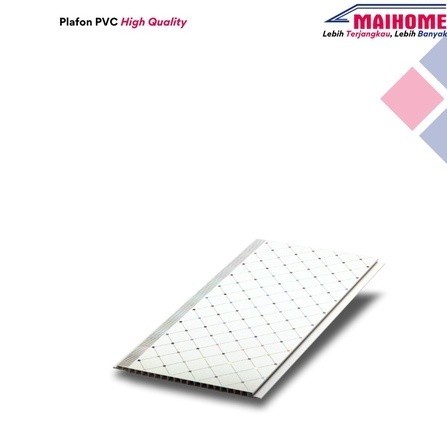 Terlaris Plafon pvc putih glossy motif kotak Maihome WB 15