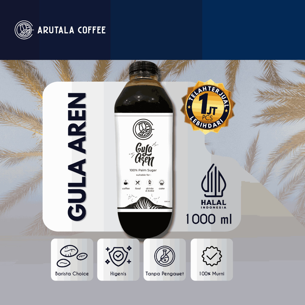 

ARUTALA Gula Aren Cair 1000 ML Legit Barista Choice