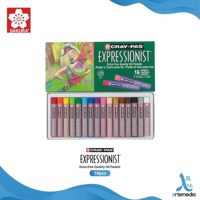 

Krayon Sakura Cray-Pas Expressionist Set 16 Color Oil Pastel Crayon