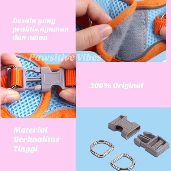Tali Kucing Harness Anjing Kucing Tali Tuntun Kucing Tali Kucing Harness Kucing Rompi Baju Kucing