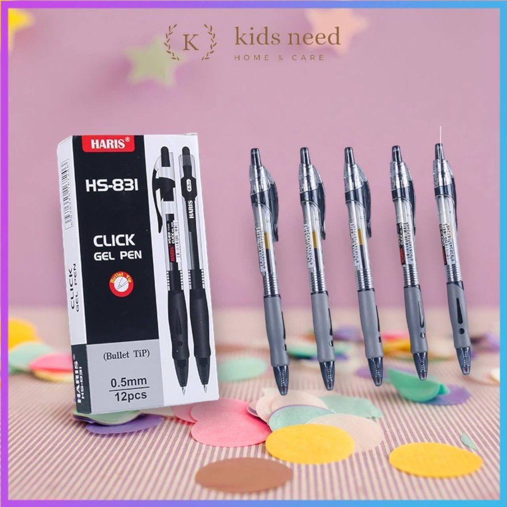 

(12Pcs) Pulpen Gel Cetek Q Gel / Pen Clik 0.5 mm/ Pena Joyko Kantor