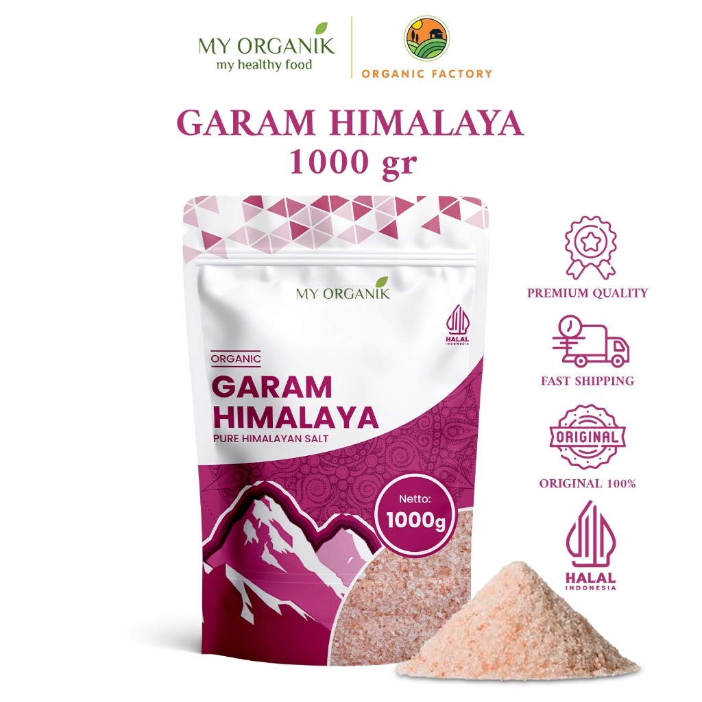 

My Organik Garam Himalaya 1 Kg Himalayan Pink Salt Original Premium Quality