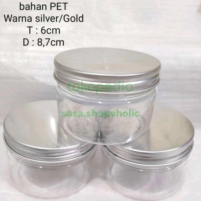 Toples Jar 300ml Tutup Aluminium/ Toples plastik 300ml kualitas TEBAL