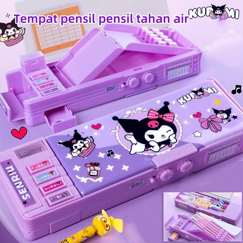 

[Penjual Lokal] kuromi Pencil Cases Large Capacity Pencil Bag Pouch Holder Box for Girls Office