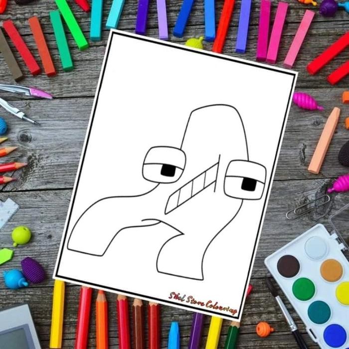 

Kertas Mewarnai Gambar Anak Tema Seri Alphabet Lore A To Z 26 Lembar