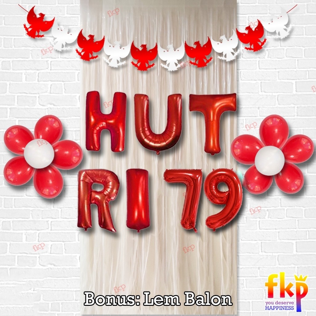 PROMO MERDEKAA FUN KIDS PARTY Paket Dekorasi HUT RI / Dekor Simpel Agustusan Dirgahayu 17an