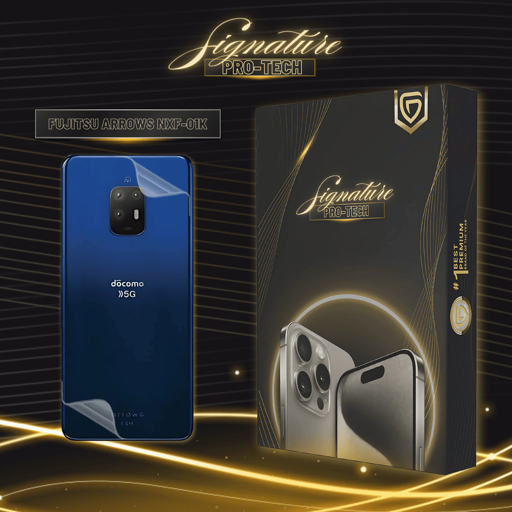 GETSO SIGNATURE PRO-TECH - Premium Anti-Scratch Protector for Fujitsu Arrows 5G F-51A / Back Cover G