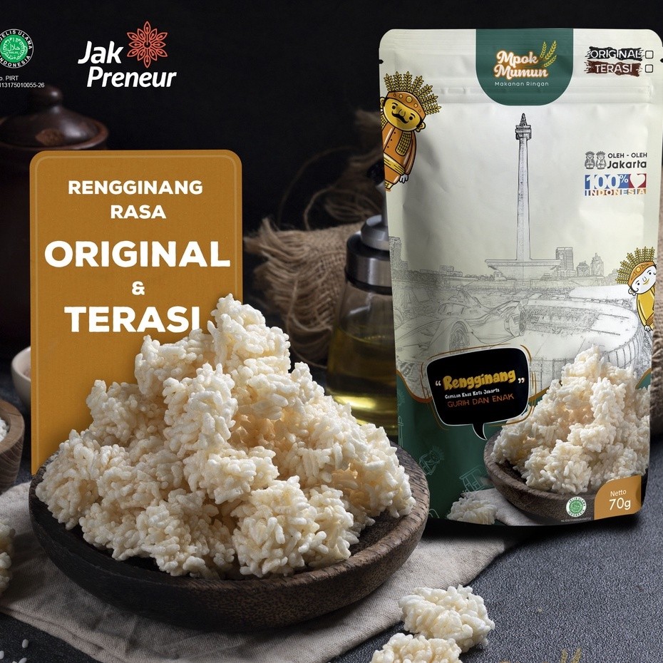 

Rengginang matang mini rasa original terasi - mpok mumun oleh oleh dari jakarta betawi