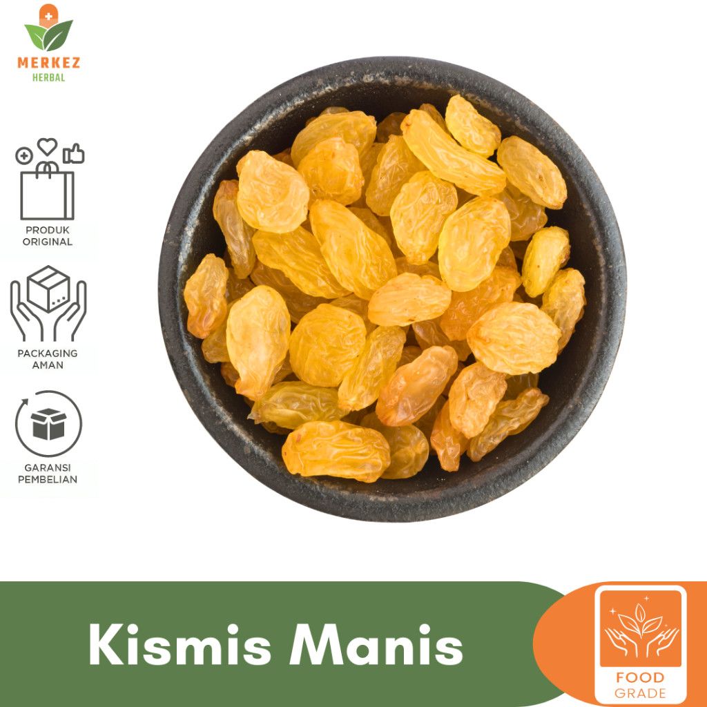

Kismis Arab Golden Raisins 250 Gram Mix Asam Manis Hitam / Simin Mutiara Premium Oleh Haji Dan Umroh