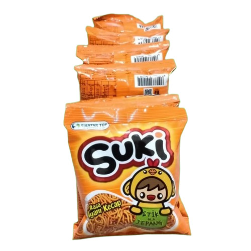 

[ BERKAH ] Suki Stik Ala Jepang Rasa Ayam Kecap Renceng isi 10 15gr Siantar Top Snack Cemilan Anak