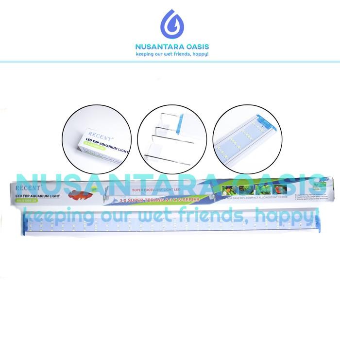 PREMIUM LAMPU LED RECENT AA S1000 3 MODE S-1000 50W 70-85CM AQUARIUM AQUASCAPE