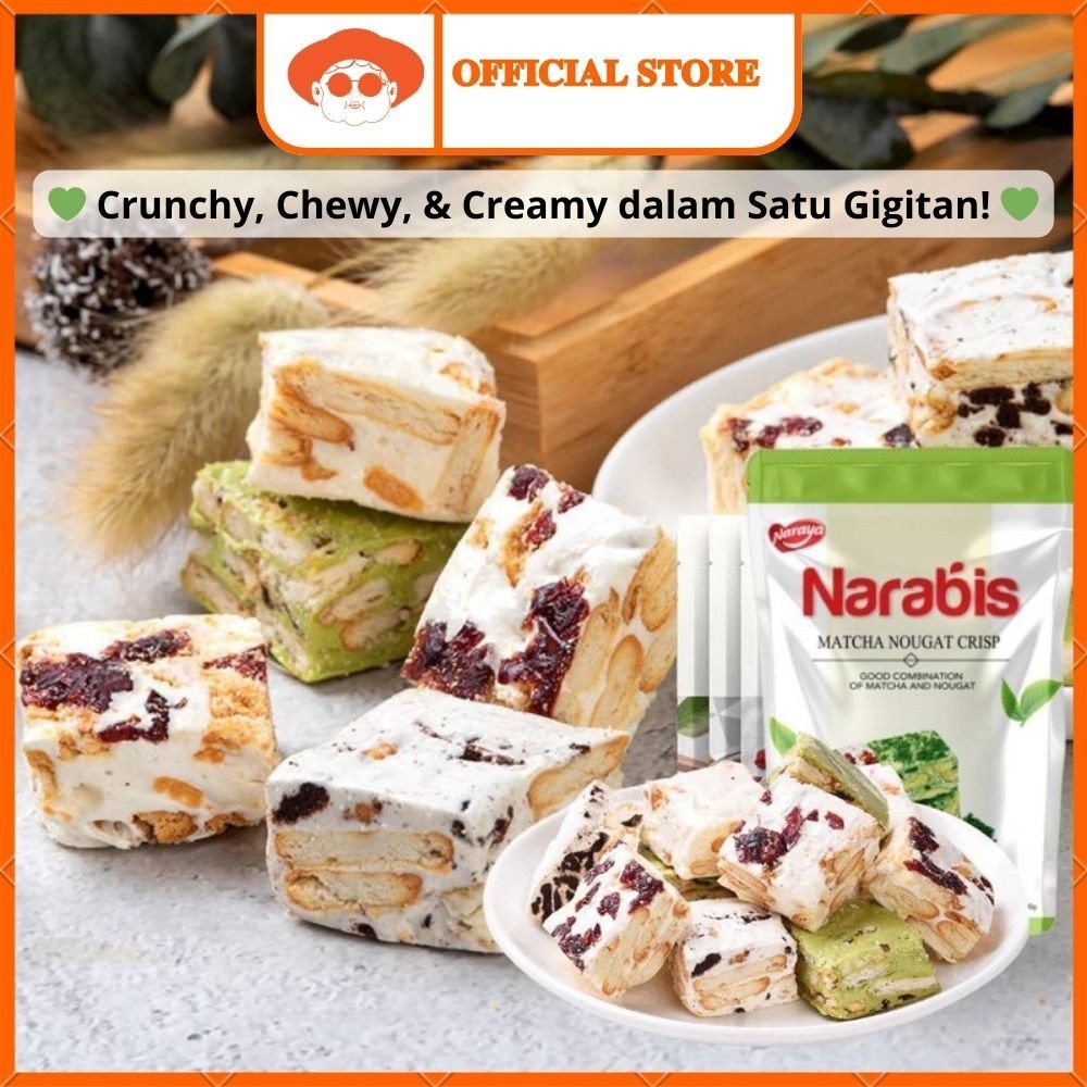 

Naraya Narabis 90g Assorment Nougat Crisp Narabis Coklat Strawbery Cookies