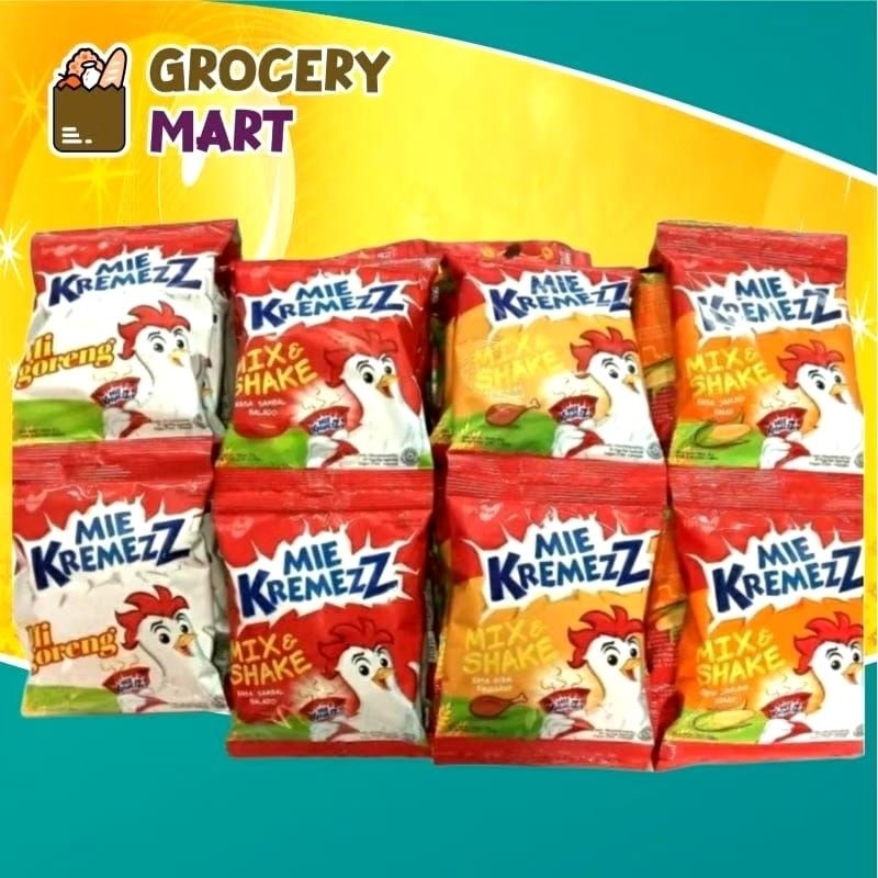 

(RENCENG) Mie Kremezz MIX&SHAKE Aneka Rasa 16gr Isi 10pcs
