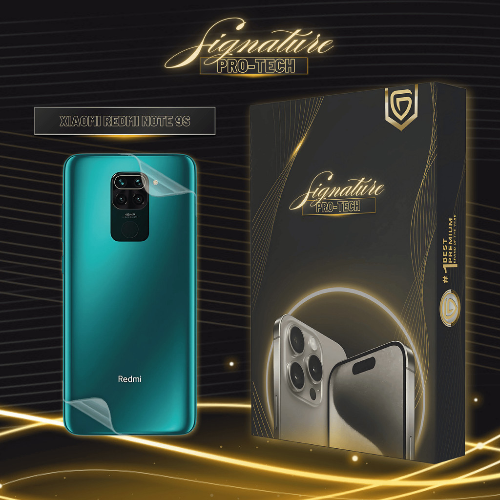 UniPhon SIGNATURE PRO-TECH - Premium Anti-Scratch Protector for Xiaomi Redmi Note 9S / Back Cover Gu