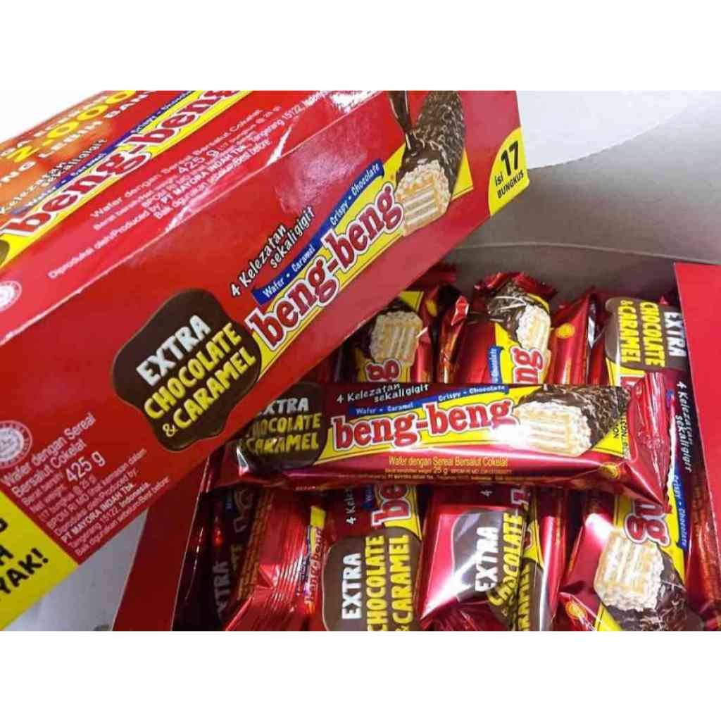 

beng beng extra chocolate caramel 25gr 1 Box isi 17 pcs