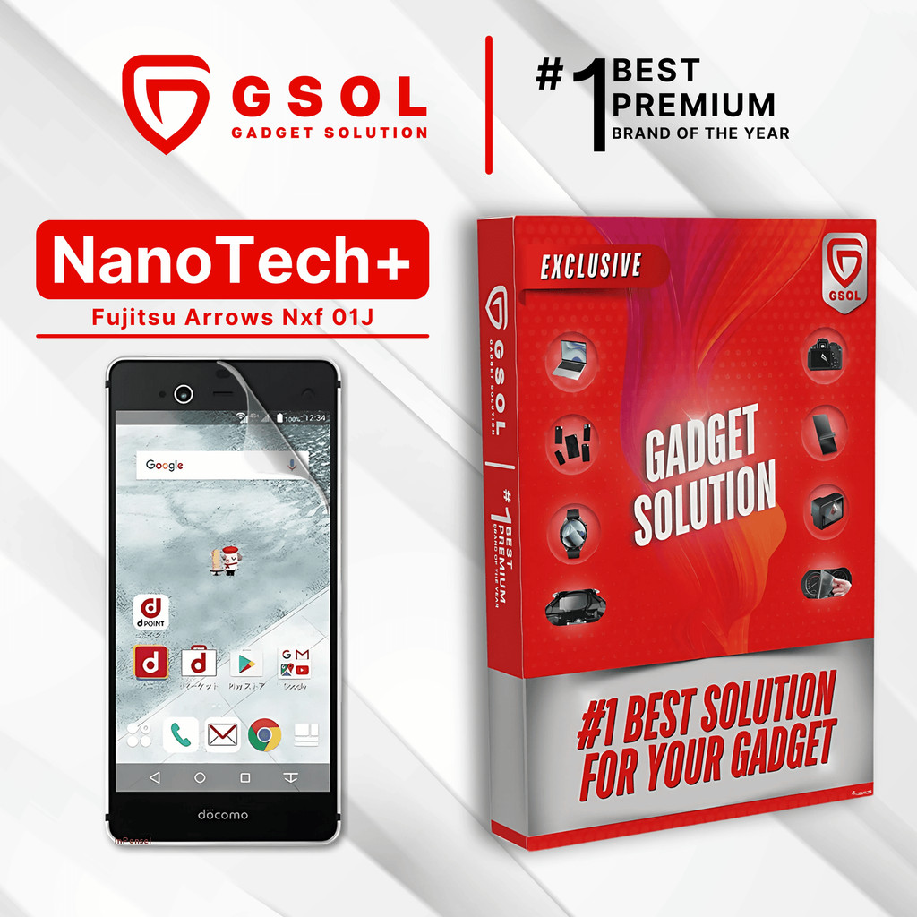 GSOL EPU BIO GENESIS Hydrogel for Fujitsu Arrows NX F-01J / Screen Guard (Nanotech+ 100% Recycle) Pr