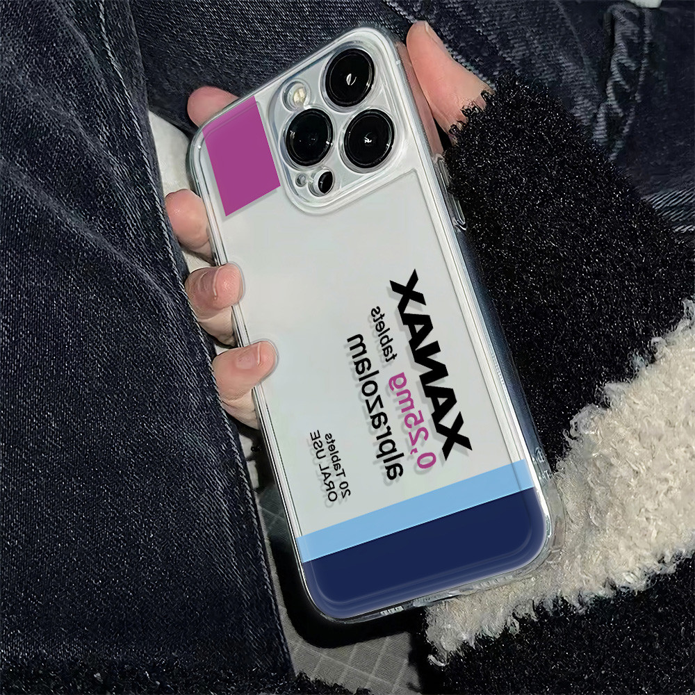 Xanax Hot Phone Case For Iphone 16E 15 14 13 12 11Pro Max 7 8Plus Xr Xs Max Cute Anti Fall Cover