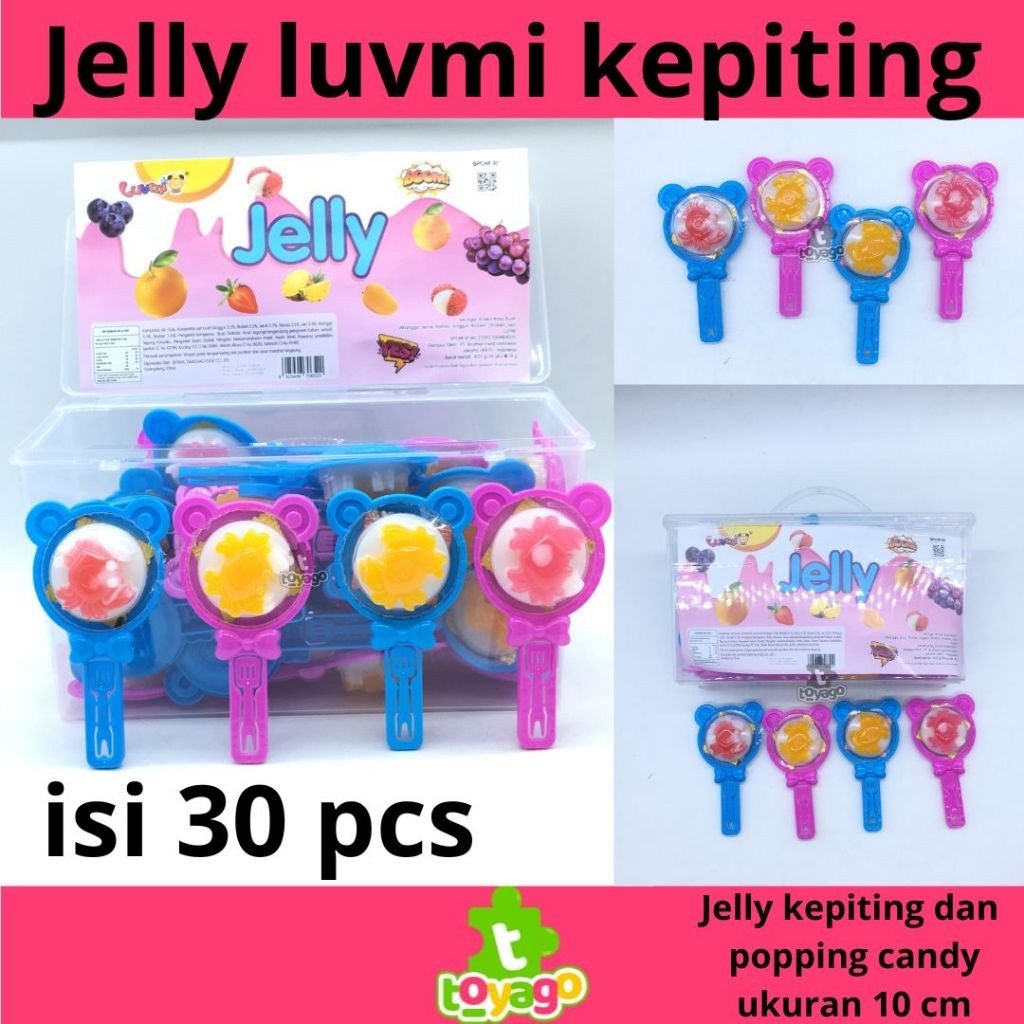 

Jelly Luvmi Kepiting - Jelly Agar Telur Ceplok isi 30 pcs Grosir Murah ( Jelly Luvmi Crab Toyago