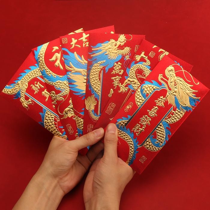 

,,,,,,,] Angpao Merah isi 6 Super Tebal Premium Angpau Fu Fuk Hok Sincia Grosir