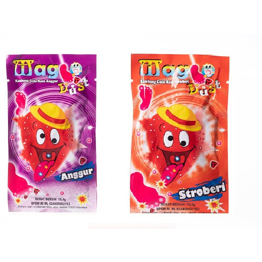 

Magic Dust Candy Strawberry Grape Melon 18.4g lollipop candy popping candy