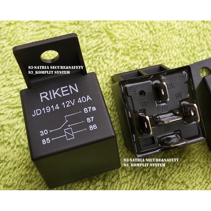 JTTOP" RELAY 12V 40A 5 KAKI DC 12 VOLT 40 AMPERE 5P PIN