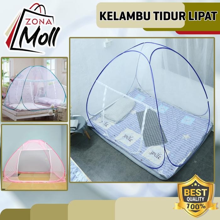 HOT PROMO KELAMBU TIDUR LIPAT KOREA 180X200 ANTI NYAMUK & SERANGGA BEST PREMIUM SNM