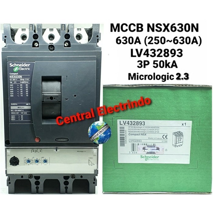 JTTOP" MCCB NSX630N 3P 630A SCHNEIDER.