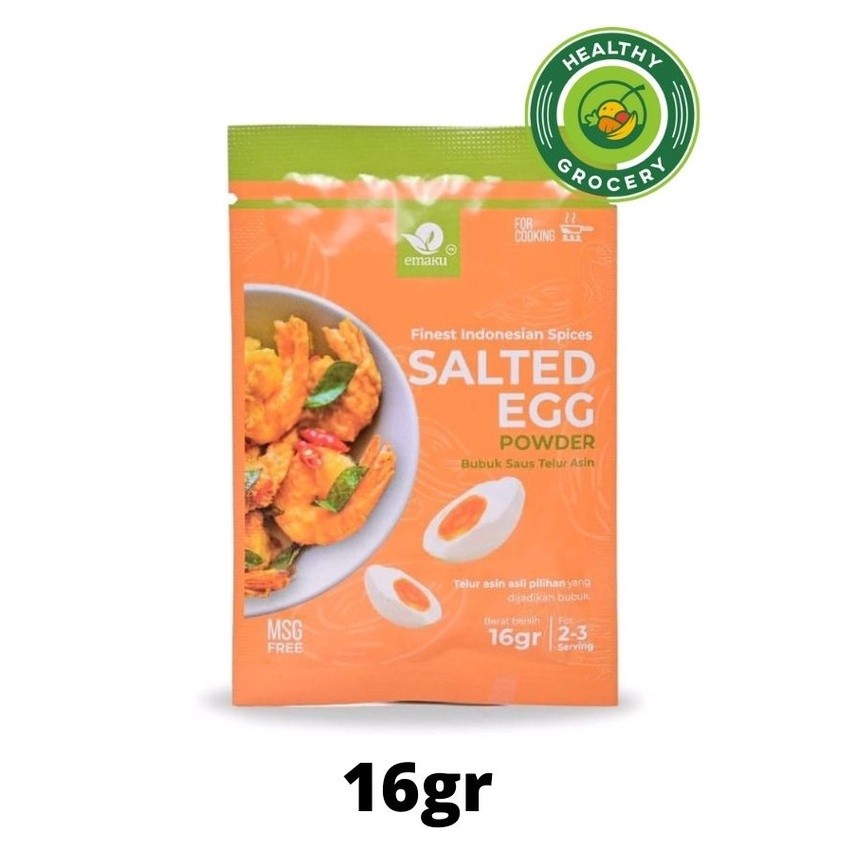 

Emaku Salted egg Powder Sachet 16gr MSG FREE / Bubuk Saus Telur Asin