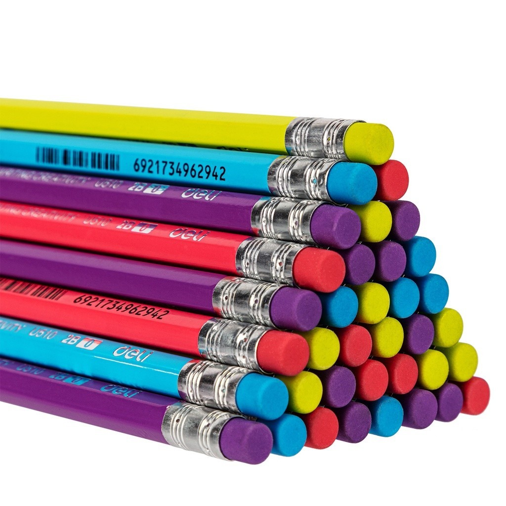 

DELI PENCIL / PENSIL 2B UJUNG PENGHAPUS ISI 50 PCS EU51006