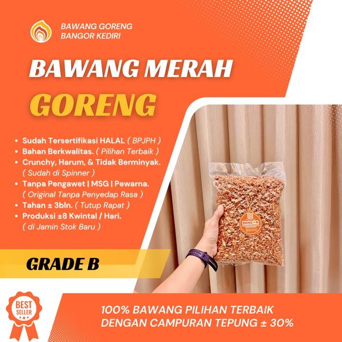 

JTTOP" MERAH-B [ 500 GR ] BAWANG MERAH GORENG / BRAMBANG GORENG, GRADE B, REFILL