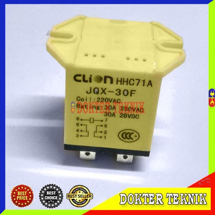 RELAY JQX-30F HHC71A AC220V RELAY JQX30F HHC71A 220VAC BERKUALITAS