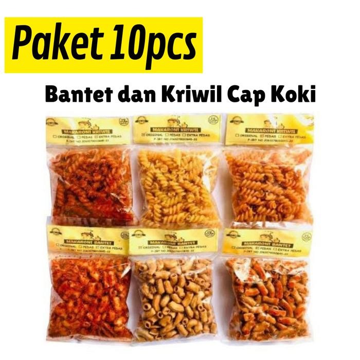 

JTTOP" 10PCS MAKARONI BANTET DAN KRIWIL CAP KOKI 60 G