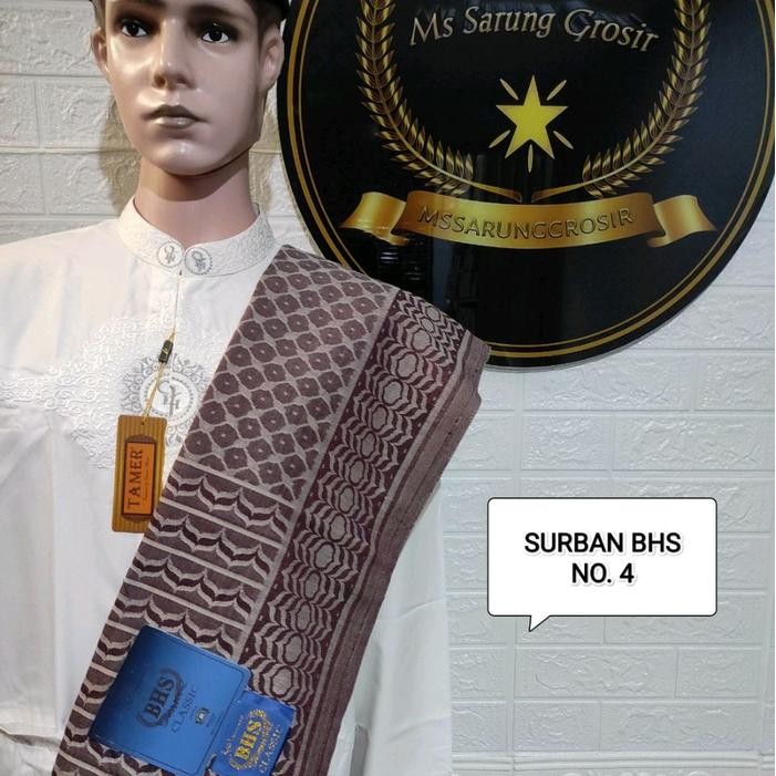 Surban BHS Jaguar Subaiyah Classic Gold Motif Tebal