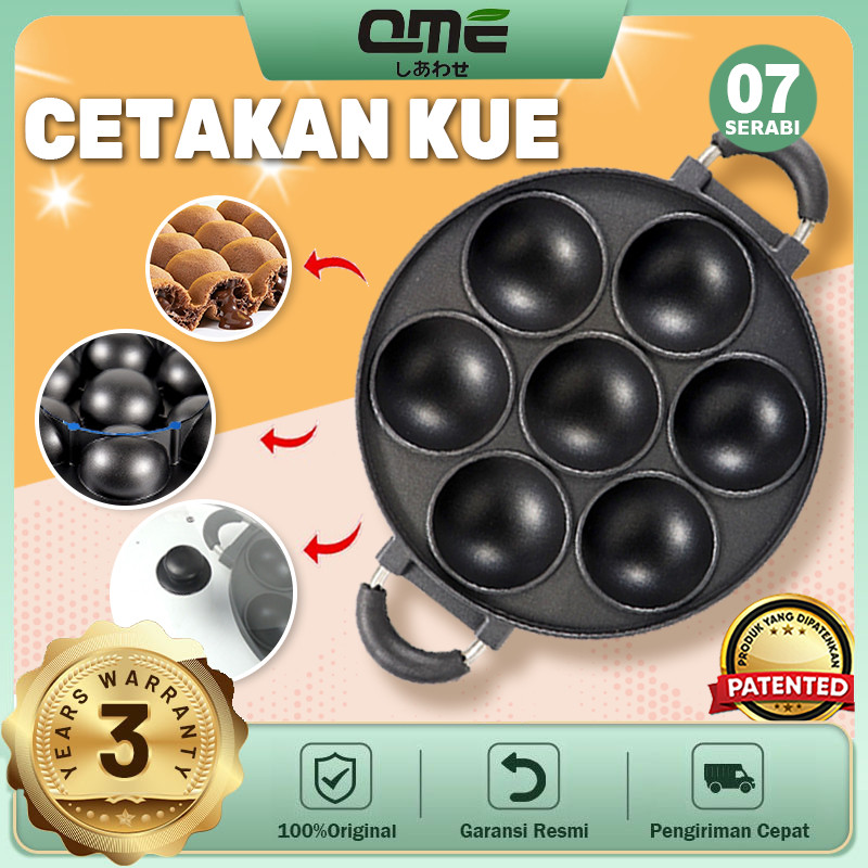 QME-7 Cetakan Serabi Anti Lengket Teflon 7 Lubang