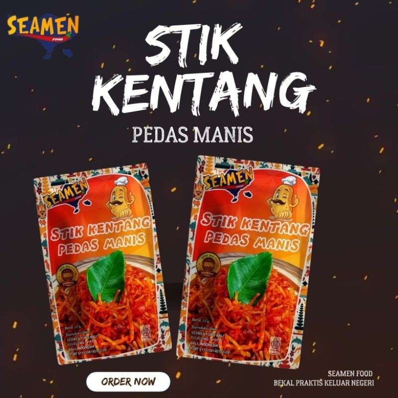 

Restokobar Stik Kentang Pedas Manis Isi 5 Saset. Masa Simpan 1 Tahun