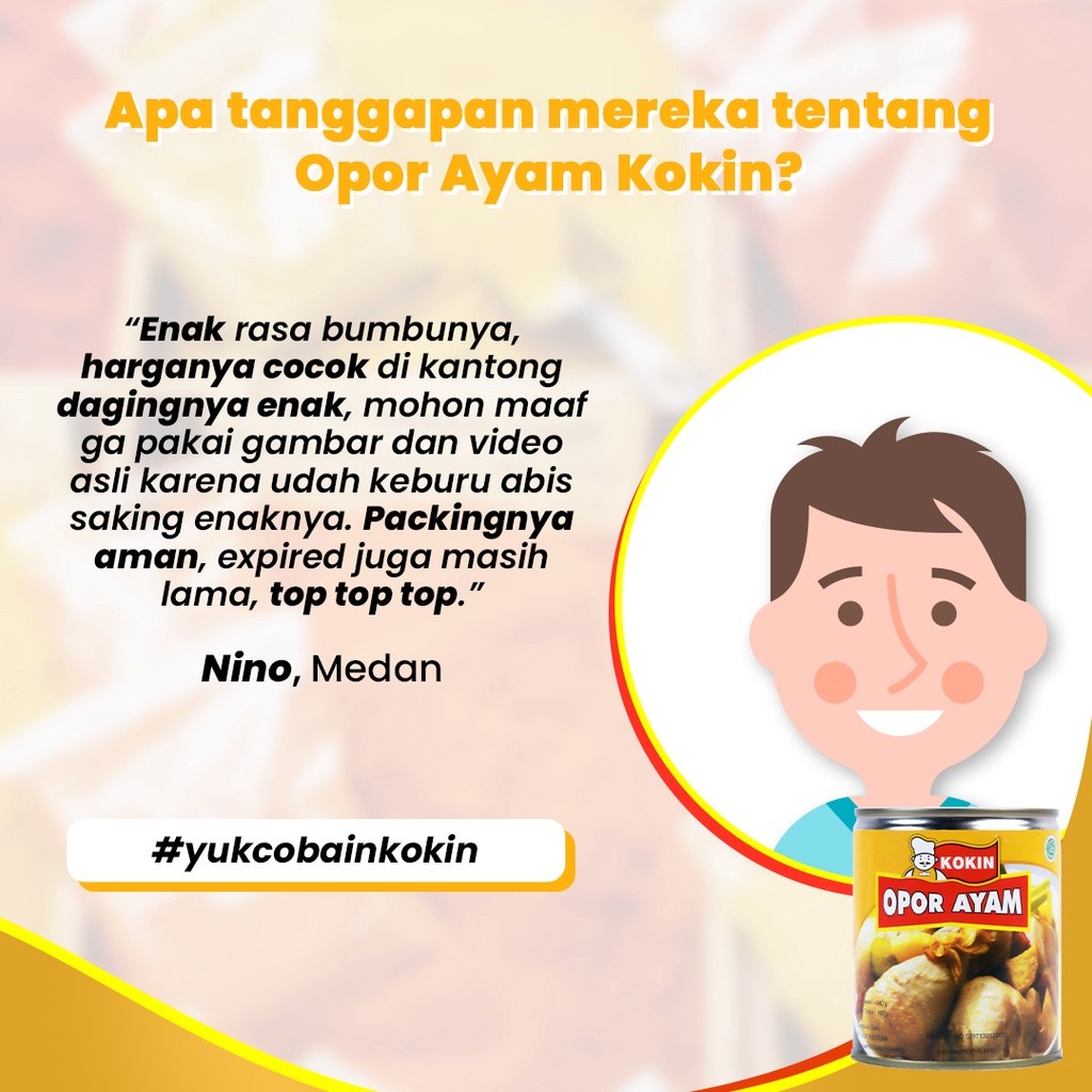 

Sega Tungtung Makanan Kaleng Siap Saji Opor Ayam Halal 325 Gr - Kokin