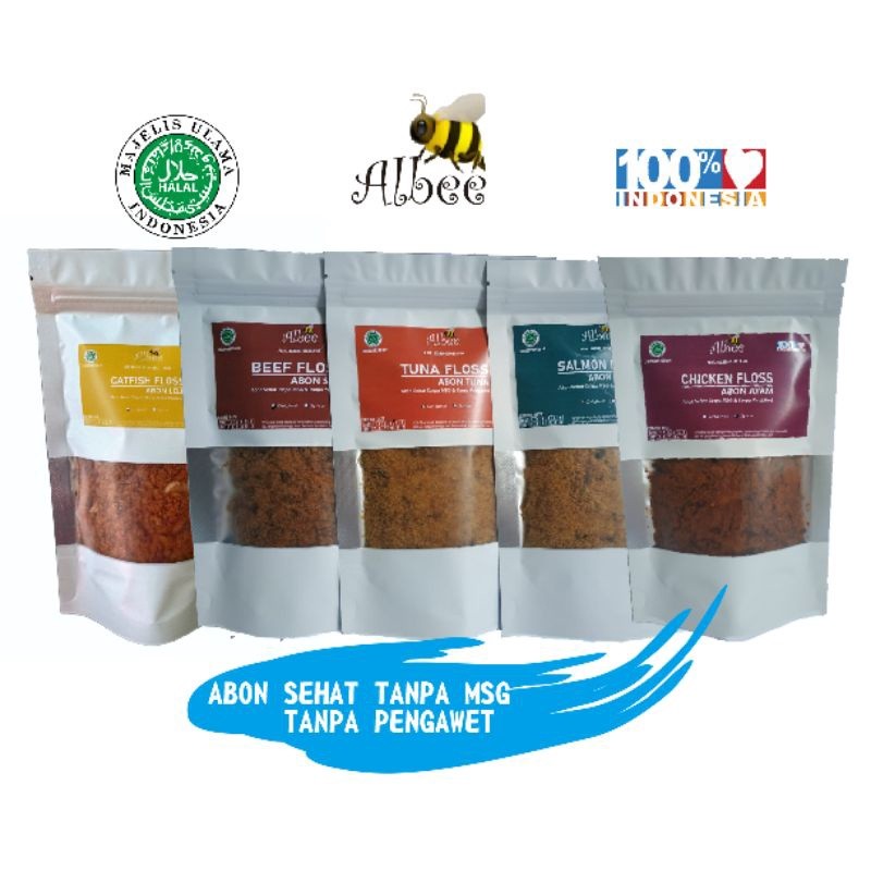 

Eumsig 50 Gram Albee Abon Salmon Tuna Ayam Lele Sapi Domba Abon Bayi 8+ Bergizi Untuk Anak Sehat